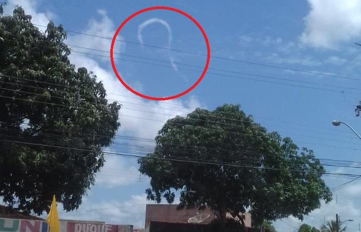 “Levei um susto”, diz moradora que registrou fotos de nuvem em formato inusitado em Guaraí
