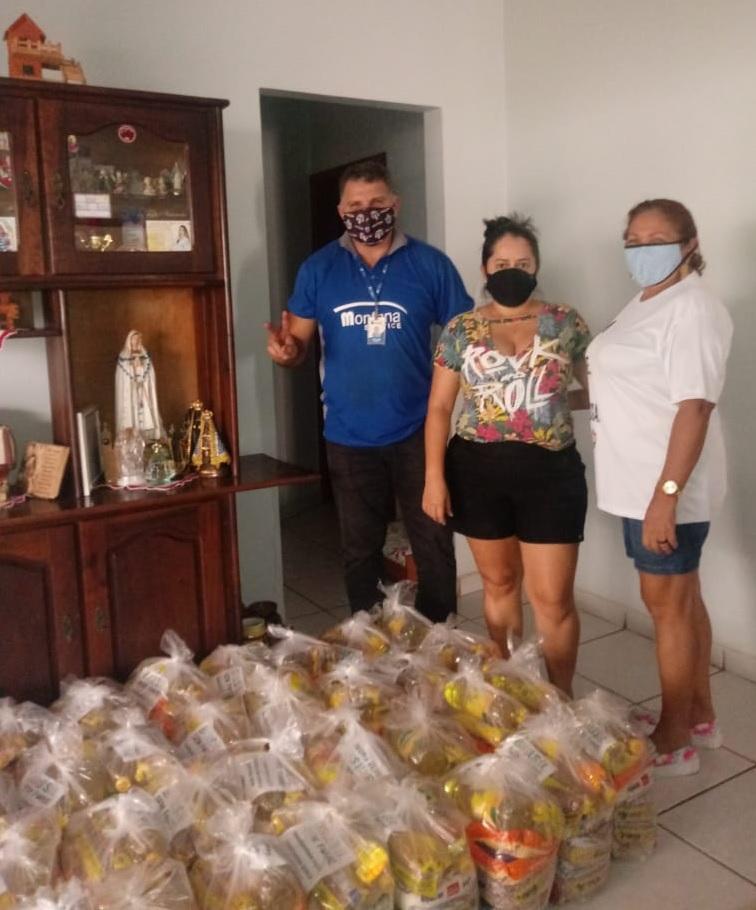 ONG Ação da Cidadania doa 100 cestas básicas para moradores do Novo Horizonte em Guaraí