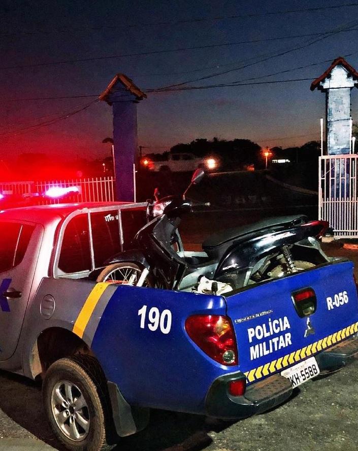 Moto roubada no Centro de Guaraí é localizada pela PM abandonada próximo ao Setor Serrinha