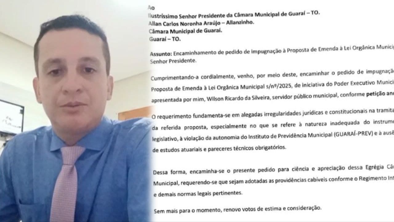 Foto da notícia: Servidor pede suspensão da proposta de reforma previdenciária que é alvo de críticas em Guaraí