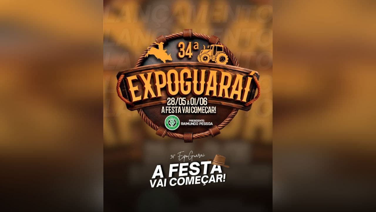 Foto da notícia: Cresce expectativa por 34ª EXPOGUARAÍ; evento será realizado entre 28 de maio e 1º de junho