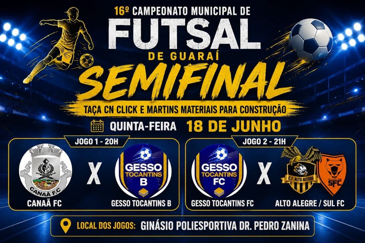 Foto da notícia: Finalistas do 16º Municipal de Futsal de Guaraí serão definidos na noite desta quinta-feira, 18