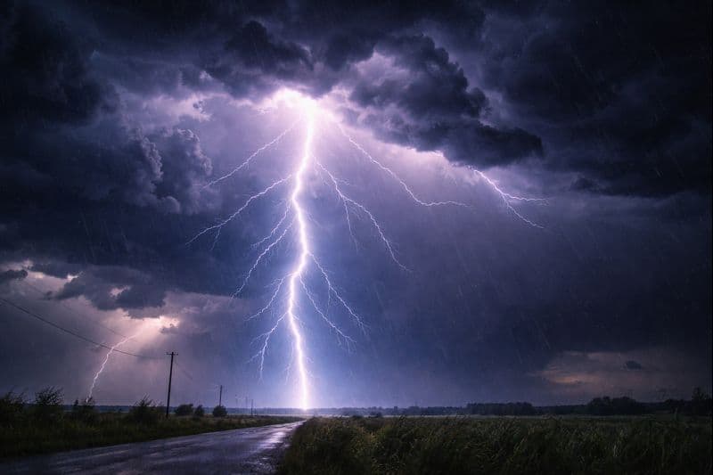 Foto da notícia: Levantamento aponta que o Tocantins registrou 5 milhões de descargas atmosféricas em 2025