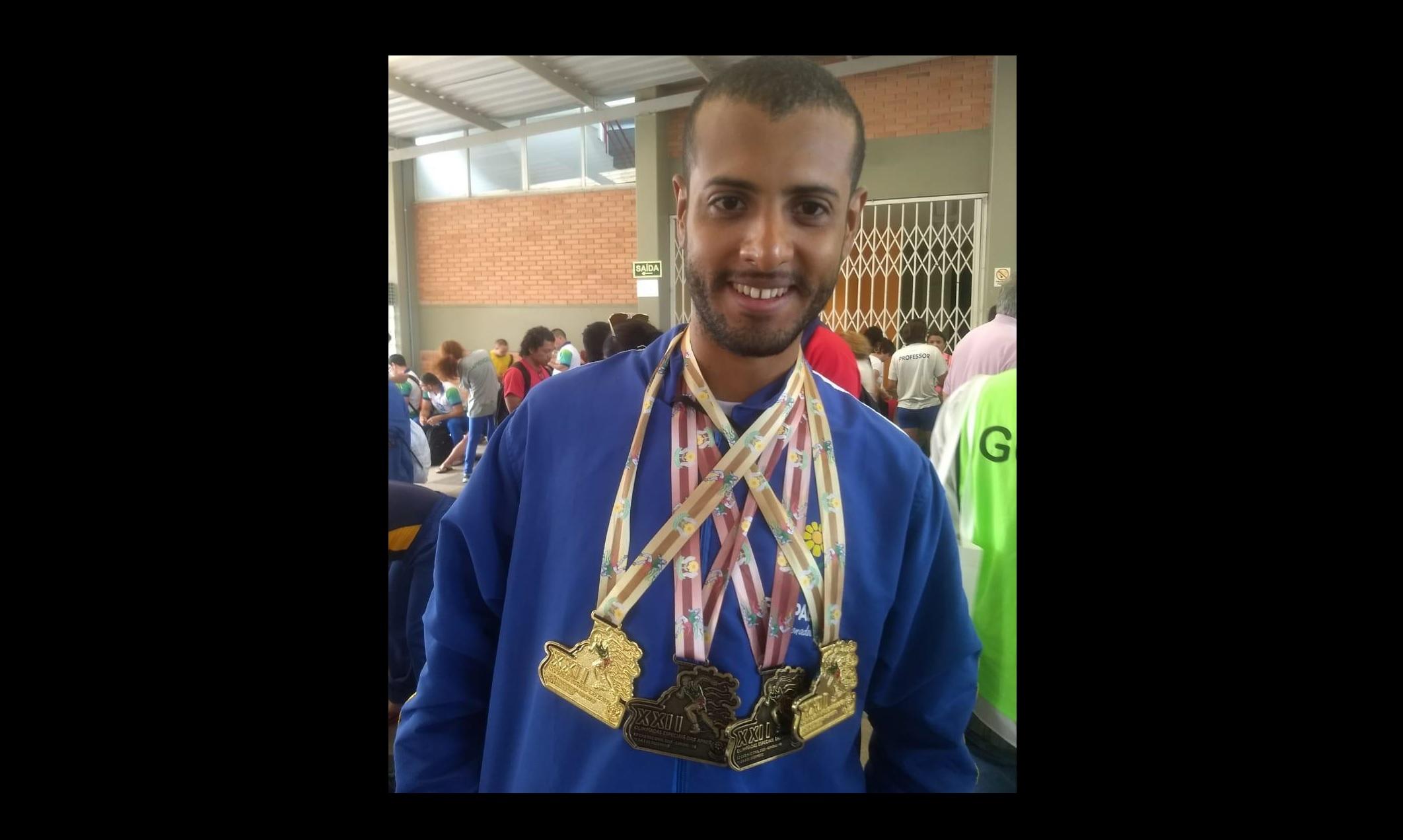 Atleta de Guaraí conquista dois ouros e dois bronzes durante olimpíada das APAES no RS