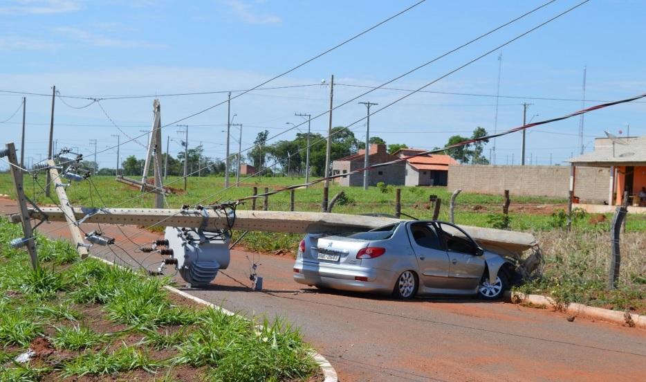 Tocantins teve 436 postes danificados por acidentes de trânsito registrados em 2018