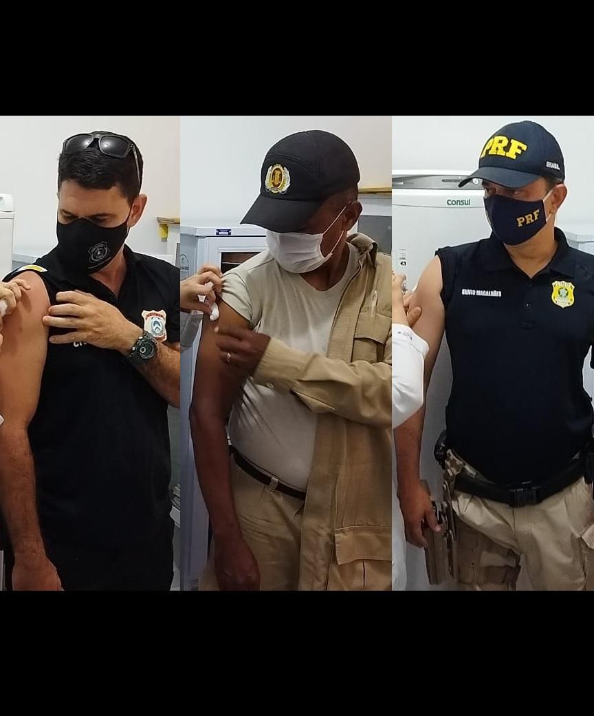 Policiais atuantes em Guaraí estão entre os primeiros vacinados contra a Covid-19 no Tocantins