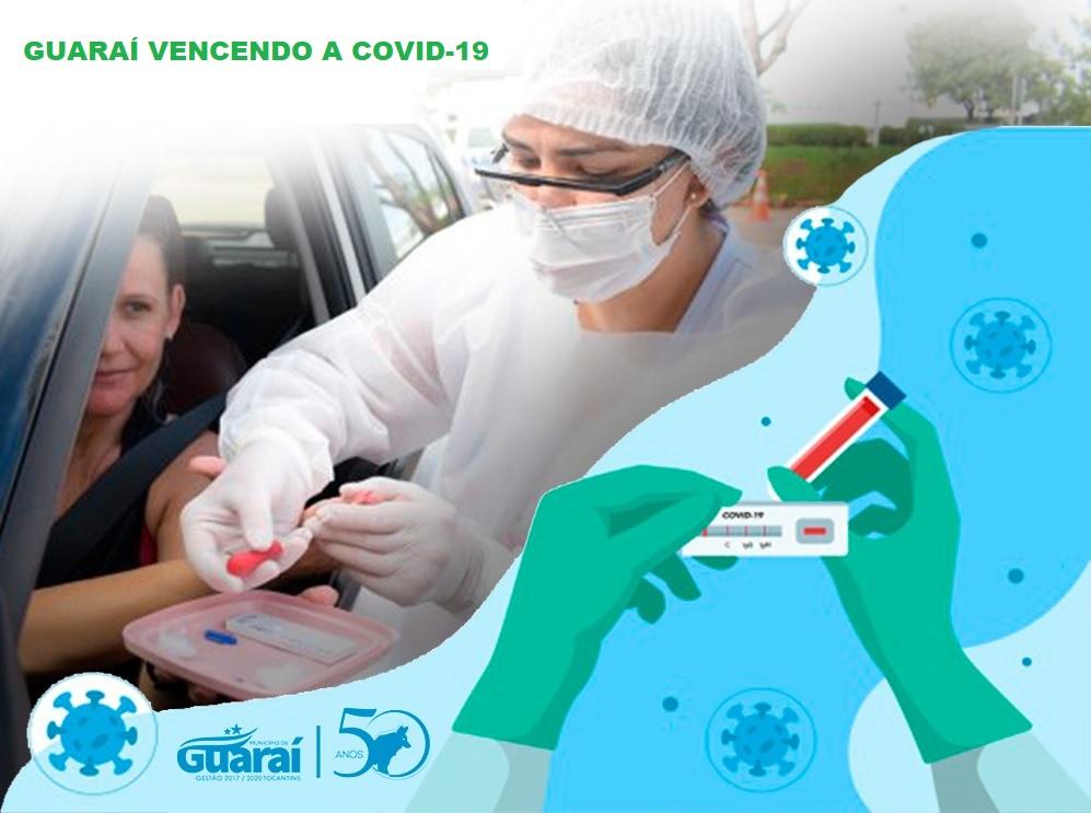 3ª etapa da testagem em massa soma 10 casos de Covid-19 em Guaraí com 691 examinados
