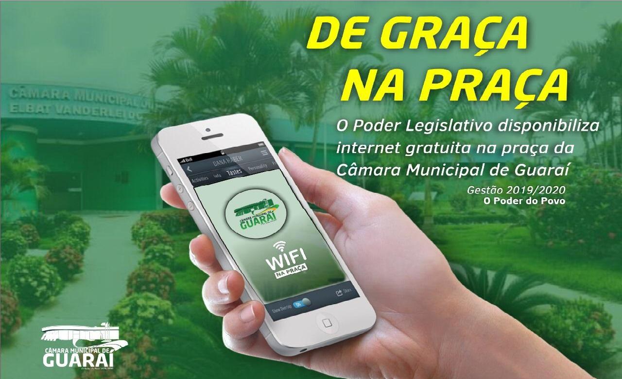 Câmara de Guaraí libera Wi-Fi e prepara calendário de atividades para visitantes de praça