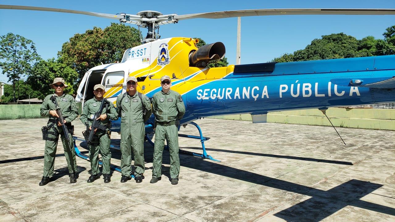 PM/TO usa helicóptero e viaturas durante operação para inibir criminosos em Guaraí e região
